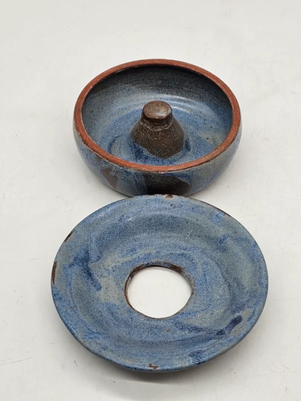Ceramiczny kominek do aromaterapii niebieska glazura Ø15 cm