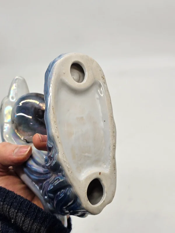 Kominek zapachowy delfin perłowa ceramika 18 cm