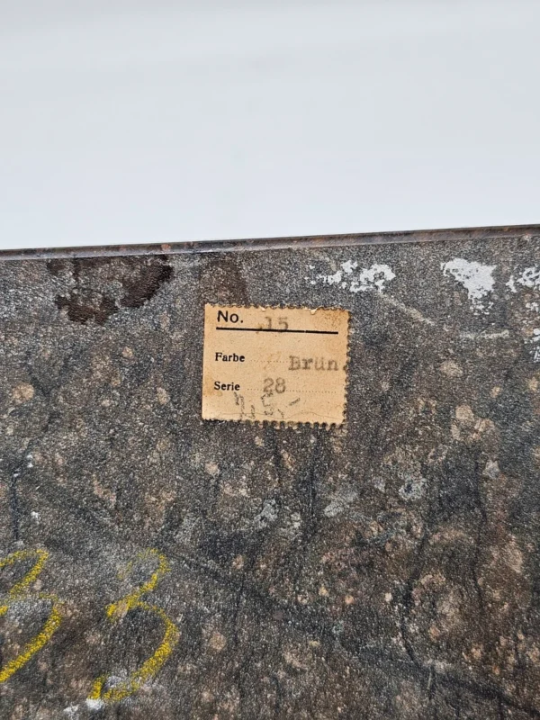 Zestaw biurkowy z kałamarzem brązowy polerowany 28x15