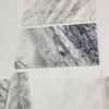 Podstawki z kamienia naturalnego 6 szt biało szare użylenie 20x12