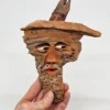 Ręcznie robiona maska z kory drewna na ścianę 24x17 cm