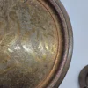 Okrągła taca dekoracyjna metalowa grawerowana ptaki 30 cm