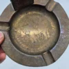 Ozdobna popielniczka z uchwytem na zapałki retro metal 14,5 cm