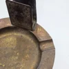 Ozdobna popielniczka z uchwytem na zapałki retro metal 14,5 cm