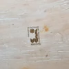 Szkatułka drewniana z dekoracyjną płytką kwiaty motyl 12,5 cm