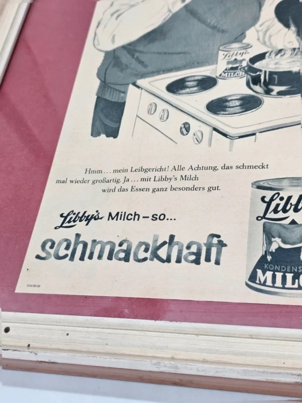 Libby’s Milch Schmackhaft Grafika reklamowa w ramie 35x42 cm