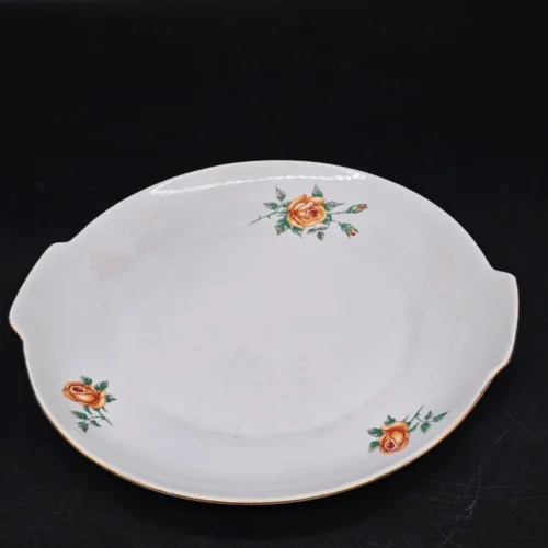 Patera porcelanowa Chodzież made in Poland 29 cm złota linia róże