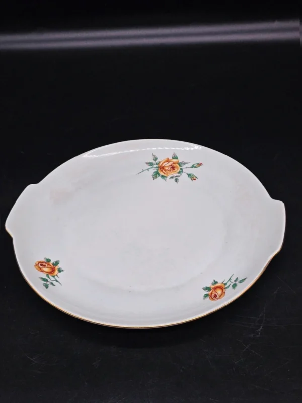 Patera porcelanowa Chodzież made in Poland 29 cm złota linia róże
