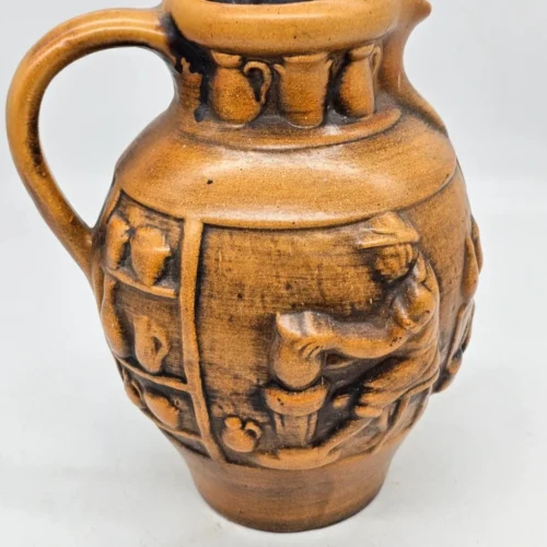 Duży dzban ceramiczny z reliefem Historia garncarstwa 30 cm