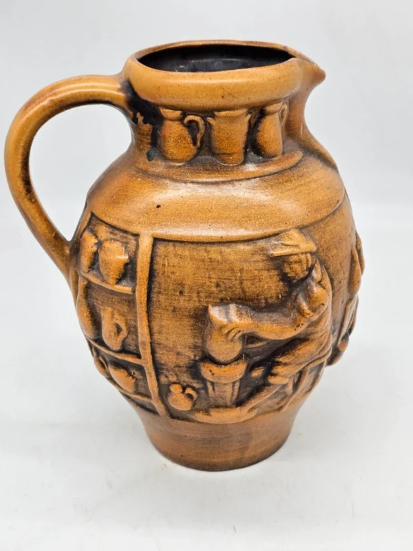 Duży dzban ceramiczny z reliefem Historia garncarstwa 30 cm