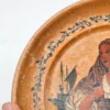 drewniany talerz dekoracyjny Mykonos 19 cm ręcznie malowany do wieszania