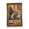 Obraz haft gobelinowy Scena rodzajowa w drewnianej ramie 31x47 cm