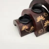 Świeczniki ceramiczne Komplet 3 szt motyw kwiatowy