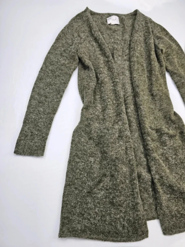 Kardigan pulz Jeans, wełna i alpaka , olive green