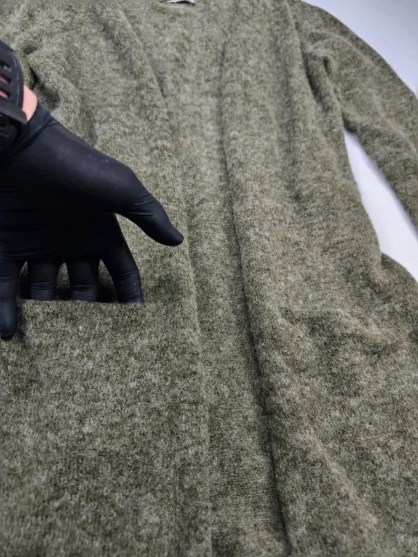 Kardigan pulz Jeans, wełna i alpaka , olive green