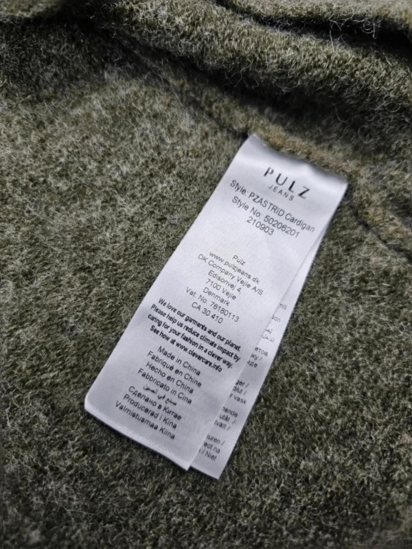 Kardigan pulz Jeans, wełna i alpaka , olive green