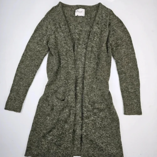Kardigan pulz Jeans, wełna i alpaka , olive green