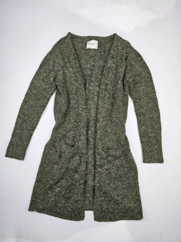 Kardigan pulz Jeans, wełna i alpaka , olive green