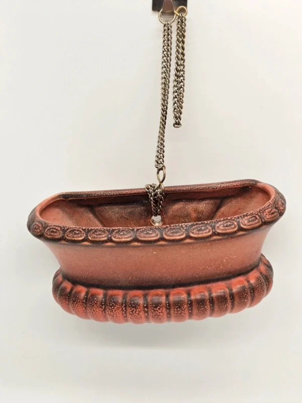 Wisząca doniczka ceramiczna Vetker w. Germany – lata 60–70, 21×11 cm