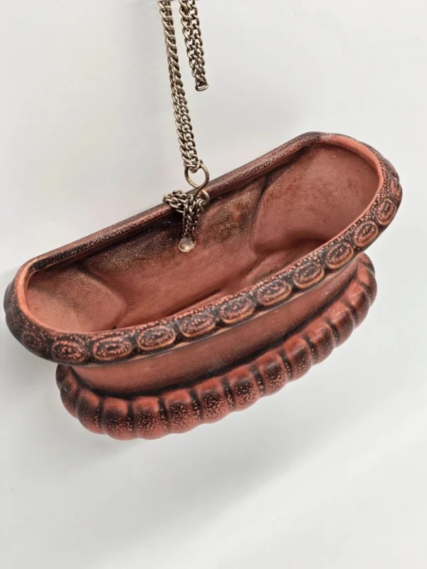 Wisząca doniczka ceramiczna Vetker w. Germany – lata 60–70, 21×11 cm