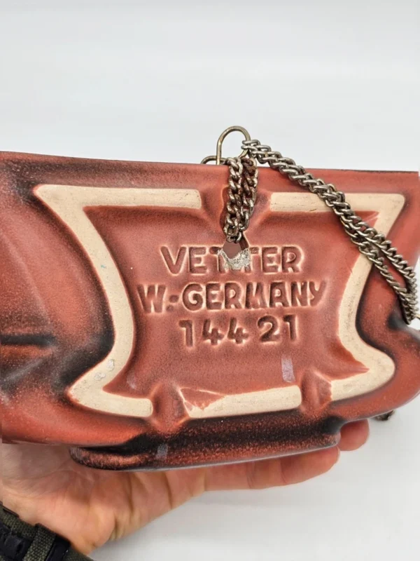 Wisząca doniczka ceramiczna Vetker w. Germany – lata 60–70, 21×11 cm
