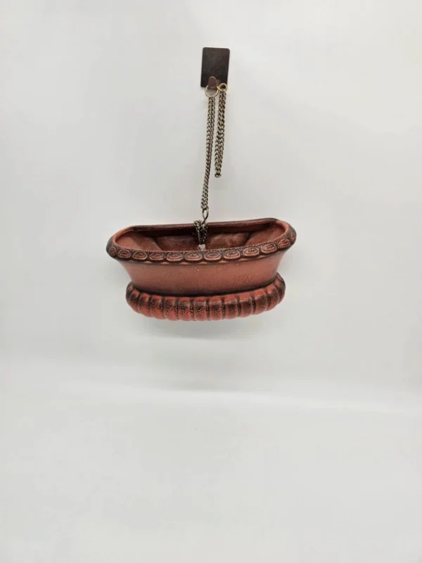 Wisząca doniczka ceramiczna Vetker w. Germany – lata 60–70, 21×11 cm