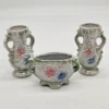Komplet 3 naczyń ceramicznych Iryzujące, lata 60–70.