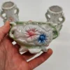 Komplet 3 naczyń ceramicznych Iryzujące, lata 60–70.