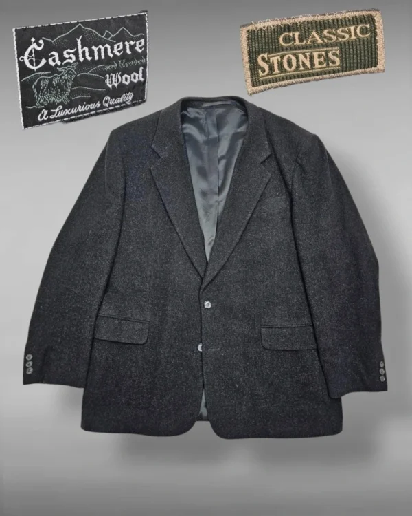 Marynarka męska classic Stones z kaszmirem i wełną – rozmiar 56