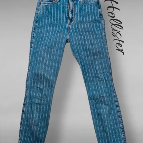 Hollister jeansy damskie w paski, W25 L27, ultra High-rise skinny ankle