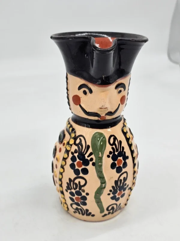 Dzbanek ceramiczny Ludowy „Gospodarz” 18 cm, ręczne zdobienia