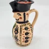 Dzbanek ceramiczny Ludowy „Gospodarz” 18 cm, ręczne zdobienia