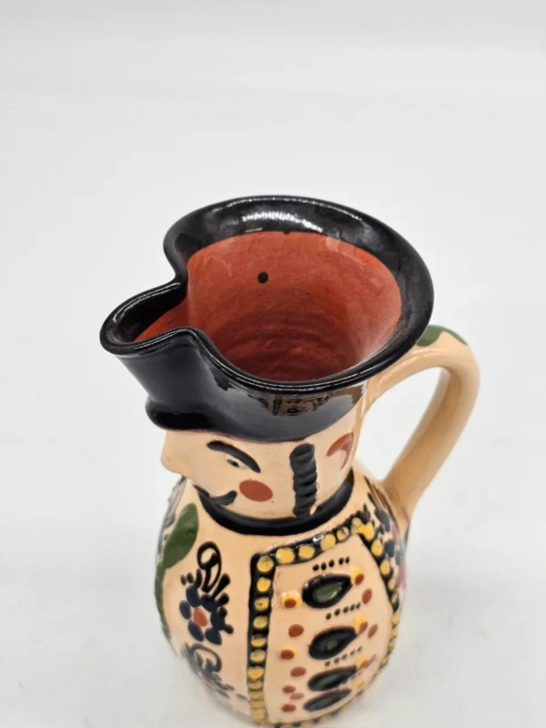 Dzbanek ceramiczny Ludowy „Gospodarz” 18 cm, ręczne zdobienia