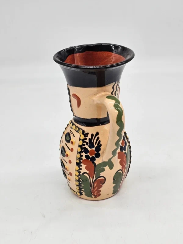 Dzbanek ceramiczny Ludowy „Gospodarz” 18 cm, ręczne zdobienia