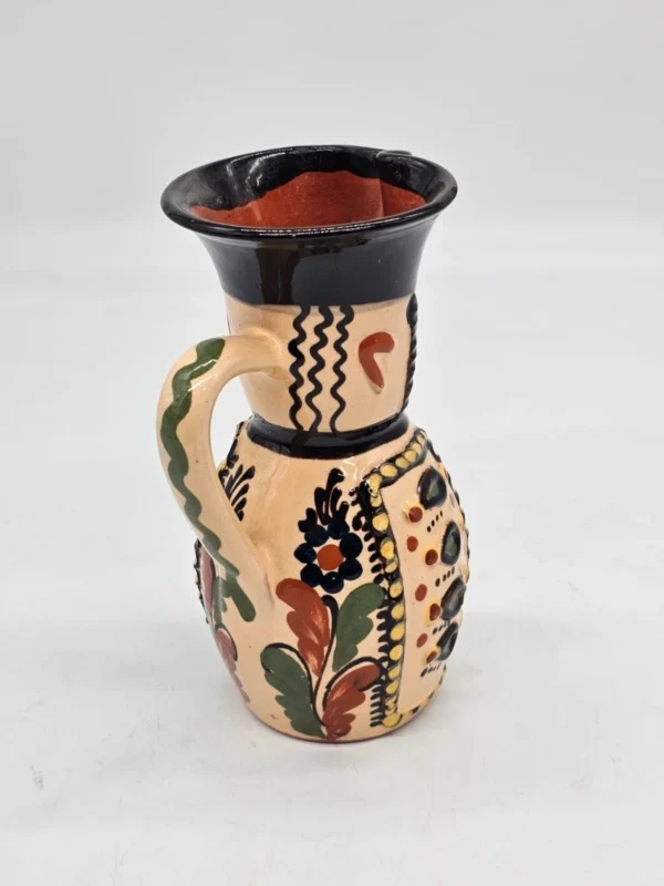 Dzbanek ceramiczny Ludowy „Gospodarz” 18 cm, ręczne zdobienia