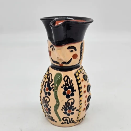 Dzbanek ceramiczny Ludowy „Gospodarz” 18 cm, ręczne zdobienia