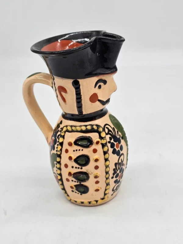 Dzbanek ceramiczny Ludowy „Gospodarz” 18 cm, ręczne zdobienia