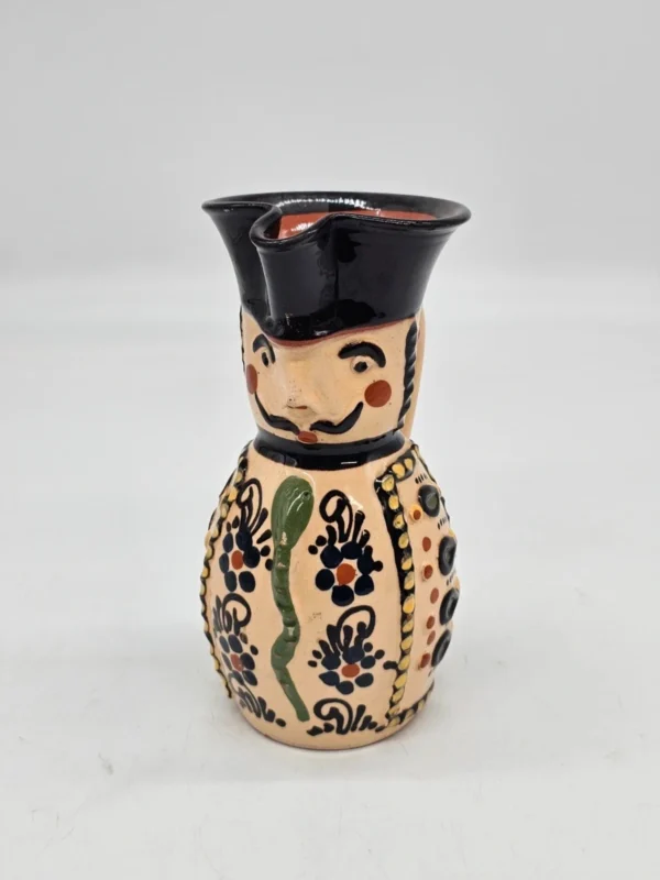 Dzbanek ceramiczny Ludowy „Gospodarz” 18 cm, ręczne zdobienia