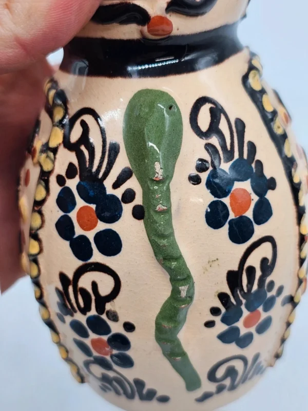 Dzbanek ceramiczny Ludowy „Gospodarz” 18 cm, ręczne zdobienia