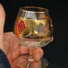 Kieliszek Böckling neudenau mariënweiher złocony z kryształkami vintage 10 cm