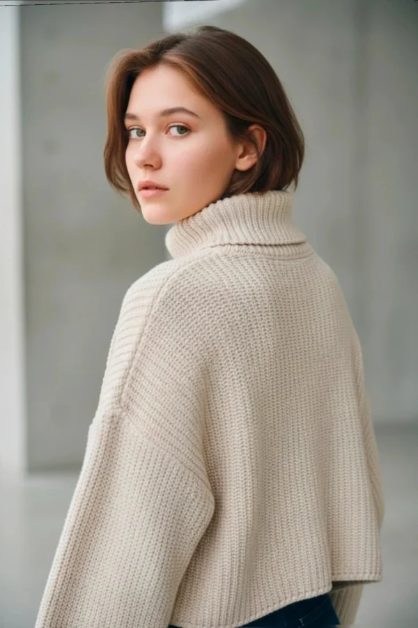 Sweter golf Chiquelle  Wełna z akrylem, oversize