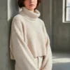 Sweter golf Chiquelle  Wełna z akrylem, oversize