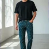 Nowe Spodnie z pięknym paternem y2k streetwear jeans r. m męskie