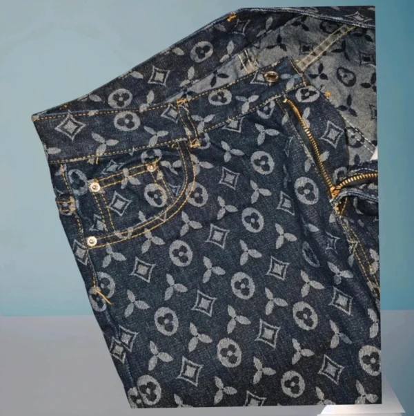 Nowe Spodnie z pięknym paternem y2k streetwear jeans r. m męskie