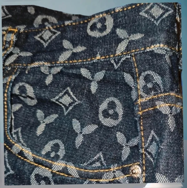 Nowe Spodnie z pięknym paternem y2k streetwear jeans r. m męskie