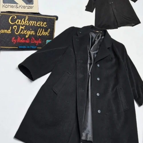 Płaszcz męski wełniano-kaszmirowy Krenzer by Roberto Orselli – Made in italy, rozmiar Ok. XL