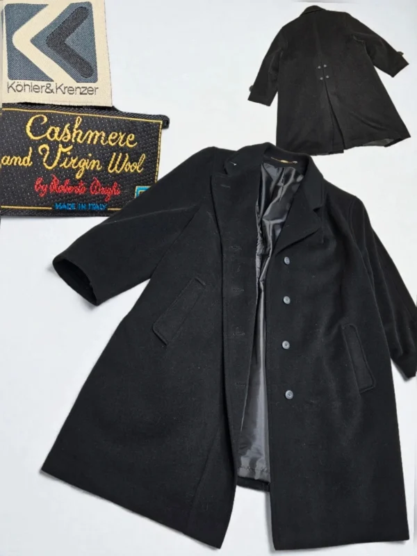 Płaszcz męski wełniano-kaszmirowy Krenzer by Roberto Orselli – Made in italy, rozmiar Ok. XL