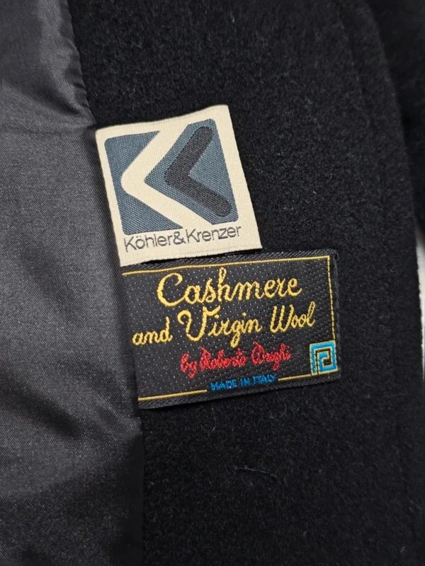 Płaszcz męski wełniano-kaszmirowy Krenzer by Roberto Orselli – Made in italy, rozmiar Ok. XL