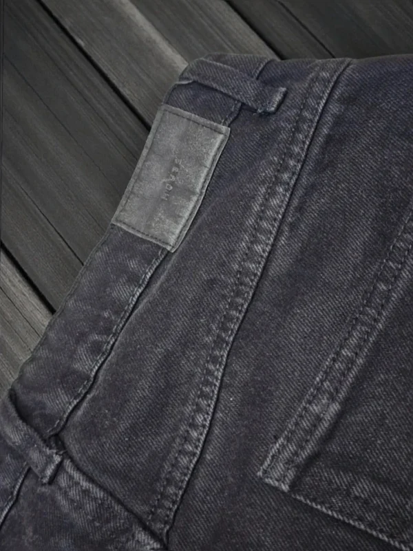 Spodnie damskie house denim – wide leg, czarne