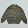 Kurtka bueckle z wełną i alpaką – retro Sweter męski z geometrycznym wzorem